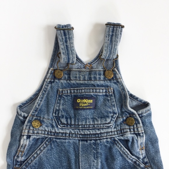 Vintage OshKosh Denim Overalls 3-6 Months - Picture 2 of 8